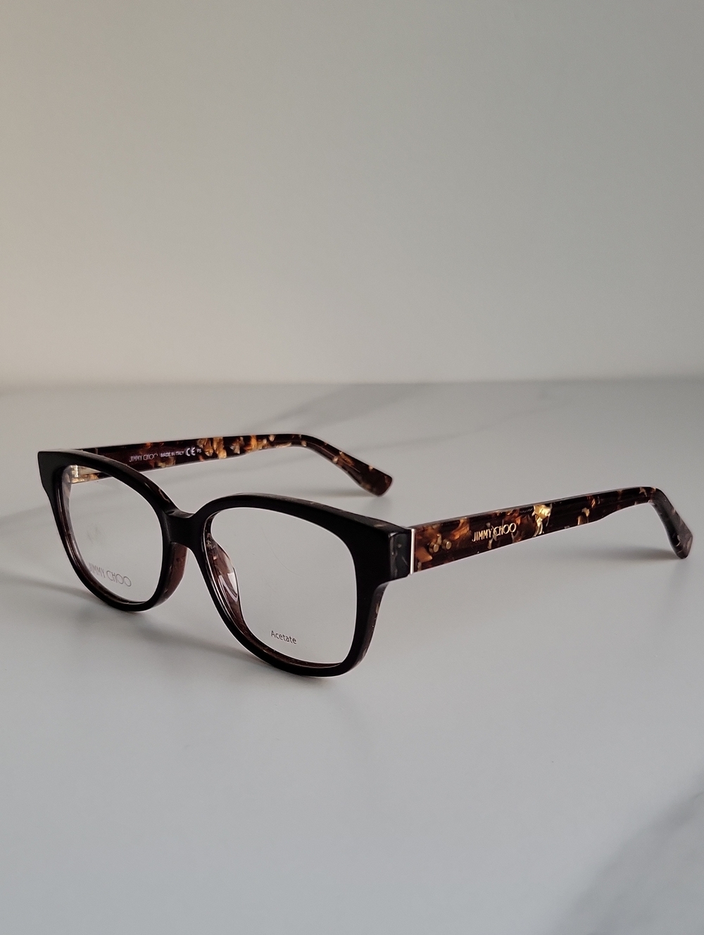 Jimmy Choo Dark Brown Tortoiseshell Acetate Glasses Frame